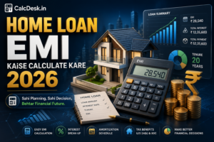 Home Loan EMI Kaise Calculate Kare 2026 | CalcDesk