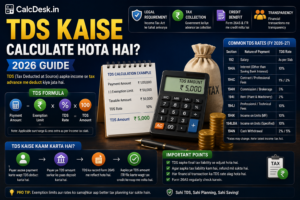 TDS Kaise Calculate Hota Hai? 2026 Guide | CalcDesk