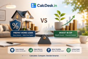 Prepay Home Loan vs Invest in SIP 2026 — Which is Better? | CalcDesk.in