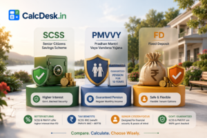 SCSS vs PMVVY vs FD 2026 — Best Option for Senior Citizens | CalcDesk.in