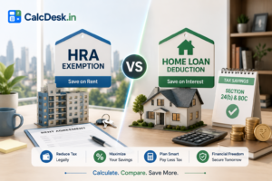 HRA Exemption vs Home Loan Deduction 2026 — Can You Claim Both? | CalcDesk.in