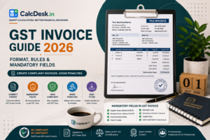 GST Invoice Guide 2026 — Format, Rules & Mandatory Fields | CalcDesk.in