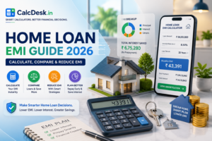 Home Loan EMI Guide 2026 — Calculate, Compare & Reduce EMI | CalcDesk.in