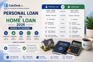 Personal Loan vs Home Loan 2026 — Which to Choose | CalcDesk.in